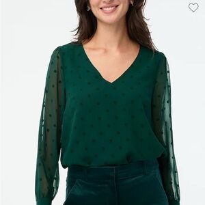 J Crew Chiffon Top Medium NWT